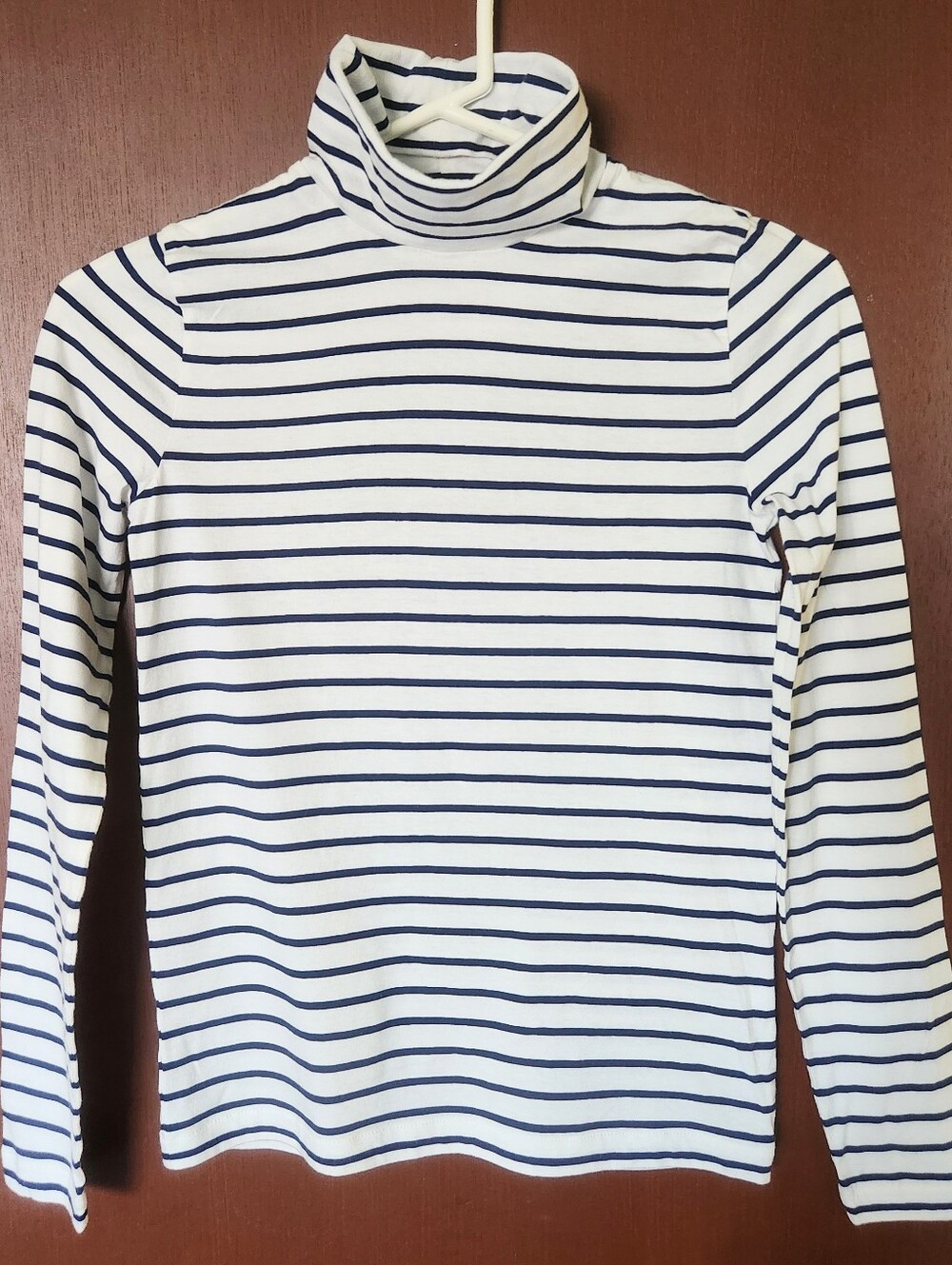 Navy and White Striped Turtleneck